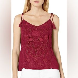 Lucky Brand Red Tie Strap Tank
